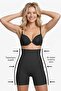 High Waist Shaping Laser Cut Women's Corset Black-Brown 2-Pack - 3