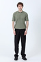 Men's Polo Neck Ribbed Knit T-Shirt Khaki - 26Y 682 - 7