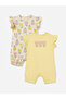 Baby Girl Printed Ruffle Romper 2-Piece Set - 2