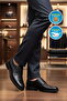 Black Genuine Leather Men's Casual Shoes - 3