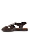 Brown Women's Flat Sandals - 4