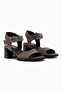 Carina Genuine Leather Mink Suede Heeled Women's Sandals - 4