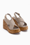 Jenifer Beige Wedge Heeled Women's Sandals - 3