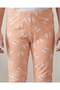 Girls Peach Butterfly Printed Leggings - 4
