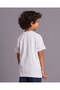 Boys White Printed T-Shirt - 3