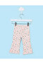 Infant Girls Pink Printed Pointelle Leggings - 4