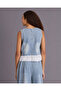Girls Blue Sleeveless Denim Blouse - 3