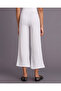 Girls White Wide Leg Trousers - 3