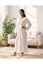 Women Cream Jallabiya With Embroidery