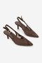 Women's Stiletto Pointed Toe Mesh Hand Knitted Embroidered Classic Heeled Shoes Berzen Brown Straw - 6