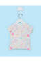 Infant Girls White Printed Rib T Shirt - 4