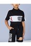 Boys Black Printed T-Shirt And Shorts Set - 5