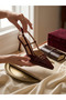 Genuine Leather Patent Leather Evening Dress Women's Shoes - 4