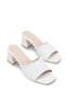 Adara Cara Women's Heeled Slippers 0012207 White Braided