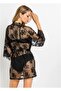 Satin Lace Attractive Dressing Gown - 3