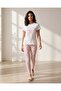 Women White And Pink Printed 2 Piece Pyjama Set - 2