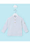 Infant Boys White Striped Mandarin Linen Long Sleeve Shirt