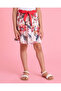 Girls Red Printed Top And Skirt Casual Set - 3