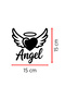 Winged Heart Sticker - Angel Written Car Sticker - Car Motor Helmet Sticker 15X15Cm - 2