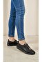 656206 Genuine Leather Transparent Sole Rubber Bonded Perforated Sports Shoes