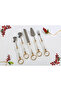 5-Piece Silver Serving Spoon Set with Rings – for a Stylish Presentation and for Parties - 4