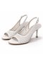 Women's Hand Knitted Heeled Shoes 8 cm Thin Heel Stylish Summer Shoes