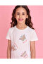 Girls White Butterfly Embellished T-Shirt - 4