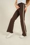 Wide Leg, Side Piping, Soft Textured - Comfort Fabric Girls' Sweatpants - 4