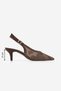 Women's Stiletto Pointed Toe Mesh Hand Knitted Embroidered Classic Heeled Shoes Berzen Brown Straw - 8