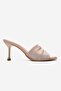 Karina Beige Stone Women's Thin Heeled Slippers - 4