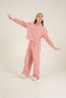The City That Never Sleeps Printed Top with Front Zipper and Bottom Top Tracksuit Set for Girls - 3