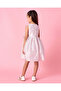 Girls Lilac Jacquard Dress - 2