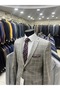 Wool-Cotton Combination Men's Suit (Jacket Checked. Pants Duz) - 5