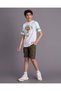 Senior Boys White And Green Graphic T Shirt - 5