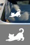 Stretching Cat Sticker - Cat Car Sticker - Minimal Cat Auto Sticker 15X10Cm - 4