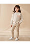 Girls Pink Textured Cardigan With Flower Embroidery - 2