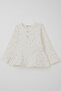 Girl's Tights Set with Heart Pattern and Ruffle Detail on the Leg, Ages 3-7, Ecru - 6