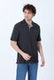 Men's Polo Collar Lily Embroidered 100% Cotton T-Shirt Anthracite Gray - 26Y 2118 - 4