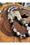Garden Quartz & Pearl and Pyrite Design String Necklace - 2