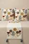 Punch Embroidered Floral Pattern Throw Pillow Runner Set 2 Square Throw Pillows 1 Runner Boho Decorative Living Room Set - 8
