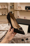 Genuine Leather Suede Evening Dress Women's Shoes - 4