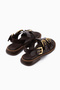 Liena Brown Double Buckle Women's Sandals - 5