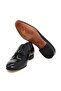 Black Color Laceless Genuine Leather Men's Shoes - 3