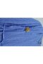 Brooched Front Double Layered Waist-Tied Lined Linen Dress - Blue - 4