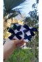 Cleo Navy Blue Buckle Set (Ribbon Bow Glitter Butterfly 3.2 Metal Clip) - 2