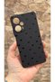 Poco F5 Compatible Mini Black Heart Patterned Silicone Shock Absorbing Classic Protective Rubber Case
