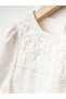 Embroidered Linen Girls' Dress - 4