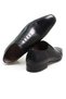 Black Color Laceless Genuine Leather Men's Shoes - 2