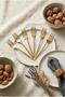 Set of 6 Luxury Gold Stainless Steel Dessert Forks (16 cm)