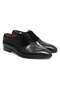 Black Color Lace-Up Genuine Leather Velvet Men's Shoes